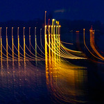 Sault Ste Marie Freighter Lights ICM (0.5 sec exposure)
