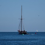 The "Jolie Brise" (Le Havre) Gaff Rig Pilot Cutter built by the Albert Paumelle Yard in Le Havre in 1913, in Teignmouth July 2021