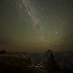 Glaxies in dancing meteors (Explore Aug. 15, 2020)