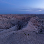 Never Ending Badlands into the Blue Hour