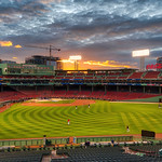 Sunset over Fenway Park