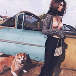 We took a hard vintage wrong turn, Fluffy! 🌵💕🐶