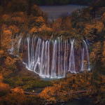 The magic golden waterfall - Plitvice Lakes National Park (Croatia)