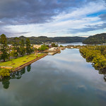 Clouds and reflections early morning waterscape