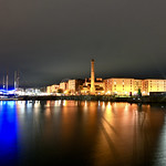 Royal Albert Dock, Liverpool at night.