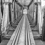 Crossing a railway bridge
