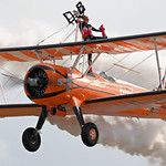 Boeing B75N1 Stearman USN 7524 SE-BO G-IIYI The Flying Circus Aerobatic Team AeroSuperBatics Wingwalkers