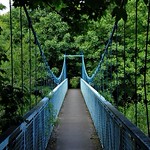 Derwent Walk Country Park, Suspension Bridge, Gateshead, Tyne & Wear, England.