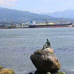 Statue of a "Girl in Wetsuit" - Stanley Park, Vancouver, Canada
