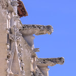 Gargoyles on the church Saint-Nicolas in Beaumont-le-Roger