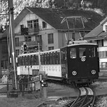 Ankunft in / Arrival in Wilderswil (Switzerland) - Photo series "Railroads in b/w"