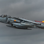 Spanish Navy (Armada) 9 Sqn EAV-8B Harrier II Plus 01-925 leaving Fairford, after having participated at RIAT 2019