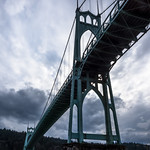 Pure Devine - Human Design: The mighty standing St. Johns bridge on Willamette River at Cathedral Park (explored # 29, Apr 20, 2023)