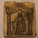 Roman bronze votive plaque representing the goddess Nantosuelta-Proserpina