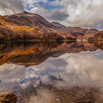 The burnished gold of Autumn around Loch Eilt on the "Road to the Isles." Reflections of a magical place with or without Harry Potter, Inverness-shire, Scotland.