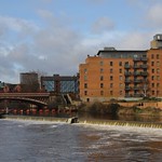 Crown Point Bridge, River Aire, Leeds, North Yorkshire, England.