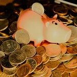 Piggy Bank and coins