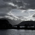 Backlit clouds over Fort William&rsquo;s ferry docks