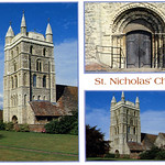 kent - st nicholas church new romney postcard