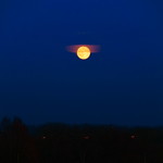 99,8% Illuminated Supermoon Above Horizon