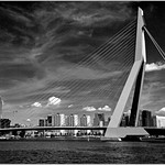Une derni&egrave;re photo du pont Erasme, Rotterdam, Hollande-M&eacute;ridionale, Nederland, Hollande, Pays-Bas