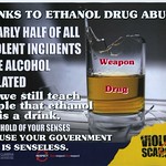 Alcohol related violence - poster and article.