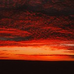 Sunset with textured clouds, North Dakota