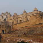 Morning elephant ride up to Amber Fort