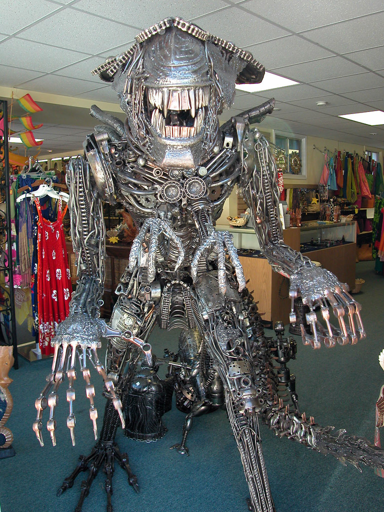 Purple Monkey Dishwasher HR Giger's Alien made out of motorcycle and