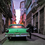 CUBA La Habana Coche verte