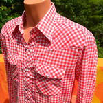 red gingham western shirt 3