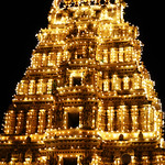 "Lightshow" at Mysore Palace Temple