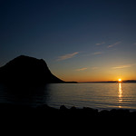 Midnight Sunset and Mount Kirkjufell (Church Mountain) from Grundarfjoerdur