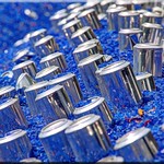 Art in blue and silver