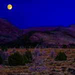 Full moon over Steens Mountain