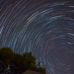 Startrail and shooting star
