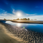 Moonset over Frank's Island, Vancouver Island, BC
