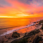 Best Malibu Sunset! Red, Yellow, Orange Clouds! Magical El Matador Beach Sunset! Nikon D810 HDR Photos Dr. Elliot McGucken Fine Art Photography! 14-24mm Nikkor Wide Angle F2.8 Lens