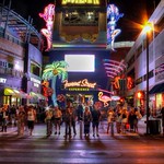 The well-known Fremont Street Experience in Las Vegas