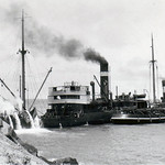 Iron Monarch (1) ashore on Newcastle Breakwater
