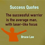 Success Quotes on warrior has laser like focus