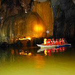 Underground river cave boating