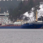 The oil tanker Astral at Berg Oil POrt in Nacka near Stockholm