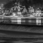 Boathouse Row PA BW