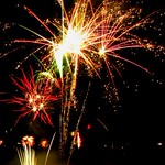 Feuerwerk auf Waldh&auml;user-Ost und Blick zum Horemer, T&uuml;bingen.