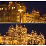 Mysore Palace at Night - Before and After!