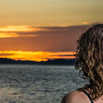 Kimberly pondering a Baja sunset