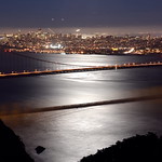 [GGB under the Moonlight] shot from Hawk Hill, San Francisco