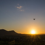 Sunset drone