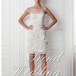 Sheath Short Taffeta Wedding Dress